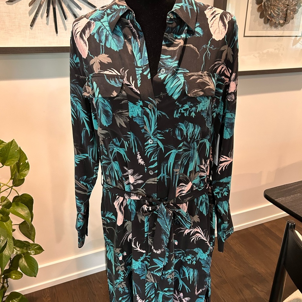 Equipment True Black Multi Short Delany Dress